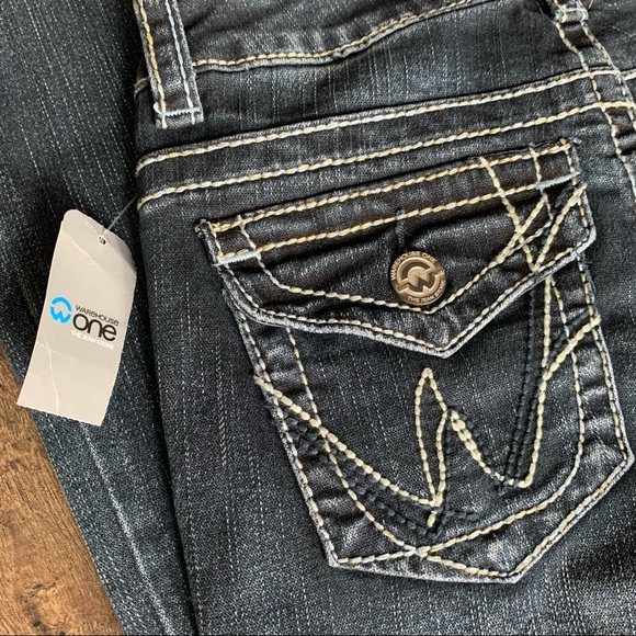 4/$65. NWT Warehouse One Contour Boot Dark Wash Ladies 25 - Picture 11 of 13